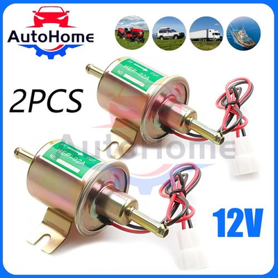#ad 2PCS 12V Electric Fuel Pump HEP 02A Universal Inline Low Pressure Gas Diesel US $15.99