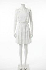 Glam Ruffled Babydoll Dress White