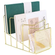 Incline File Sorter Wire Magazine Holder Rack for Mails Folders and Books Desk