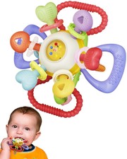 Baby Montessori Sensory Teething Toy   BPA-Free Silicone Teether  Rattle for Ba