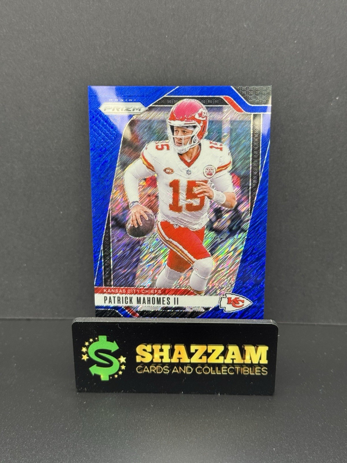 2024 Panini Prizm PATRICK MAHOMES II Blue Shimmer Prizm #138 Chiefs 14/25 MVP