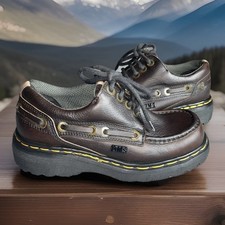 Vintage 90s Dr Martens England Chunky Platform Leather Lace Up Shoes Women s 5