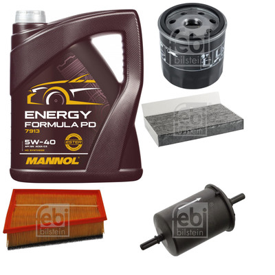FEBI BILSTEIN Inspektionspaket 5L MANNOL Energy Formula PD 5W-40 für Renault