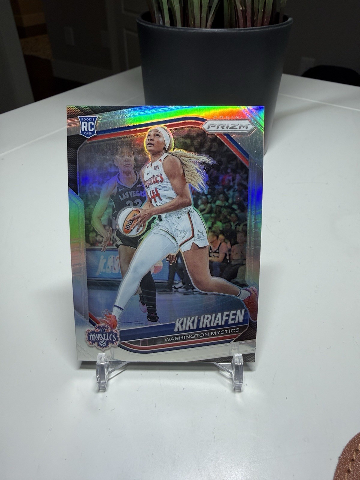 2025 Panini Prizm WNBA - Kiki Iriafen #72 Silver Prizm (RC) Mystics