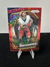 2025 Panini Prizm No Huddle Brian Robinson Jr. Red /99 Color Match Commanders