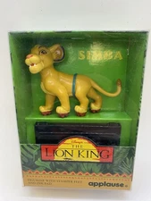Disney The Lion King Vintage Simba Cub Figurine with Stamper Feet and Ink Pad