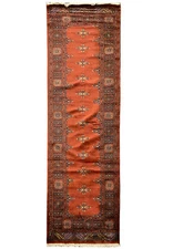 3x9 Runner Handmade Bokhara Rug #PIX-29856