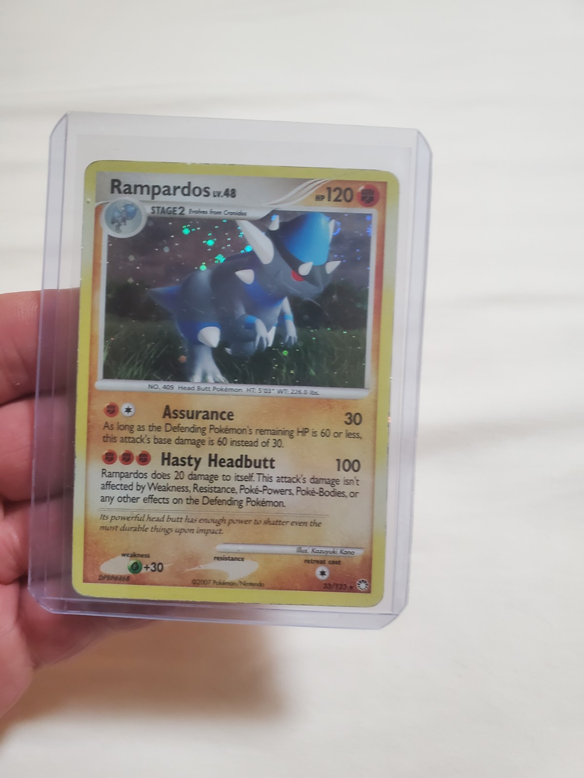 Pokemon TCG Mysterious Treasures Rampardos 33/123 Holo Rare LP Card
