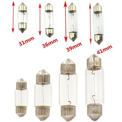 4X C5W 5W 12V 31/36/39/41mm Warmweiß Birne Soffitte Sofitte Lampe Kennzeichen