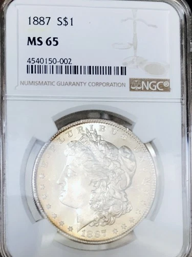 1887 MORGAN DOLLAR NGC MS 65! GORGEOUS SILVER IN HIGH GRADE! GREAT BUY! NR#K3053