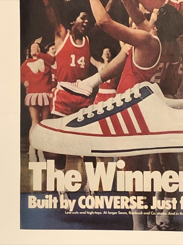 1975 Converse The Winner Shoes Sneakers PRINT AD Sears - Feel of Winner VTG 70s - Picture 4 of 5