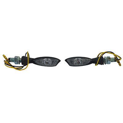 Universal Motorrad Klarglas LED Blinker Set MORELLA mit E-Prüfzeichen