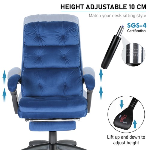 Silla de Oficina Ergonómica Reclinable Giratoria Ajustable Tela PC Computadora Escritorio Silla - Imagen 47 de 89