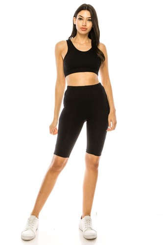 Women's Cotton Biker Shorts – High Waist 10" Inseam Workout Sports Yoga Running - Picture 3 of 15