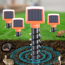 Ultrasonic Animal Repeller Solar Deer Repellent, Repel Mole, Snake for Garden US