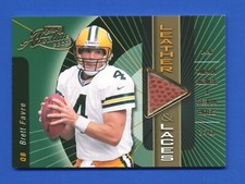 Brett Favre - 2000 Playoff Absolute Game Used Football - Leather & Laces #/350