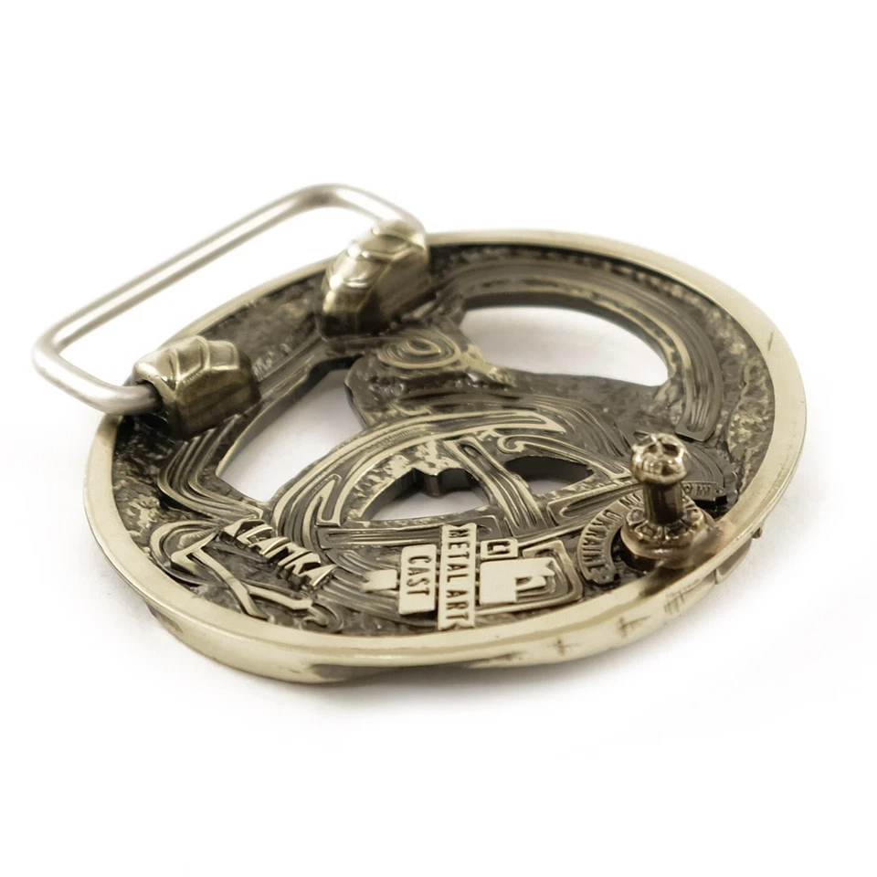 German silver belt buckle Ouroboros, World Serpent, Scandinavian, Nordic, Celtic - Image 4 of 4