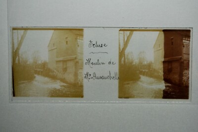 PARIS CLUNY GUERRE MONDIALE WW1 PLAQUE VERRE 45x107 VUE STEREOSCOPIQUE