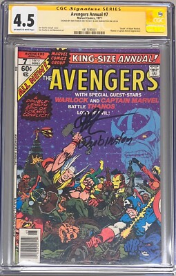 Avengers Ann 7 Death of Warlock!! THANOS! CGC 4.5 Sign 2X Starlin and Rubinstein