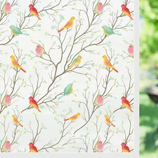 Privacy Window Film Stained Glas, Decor Film Frosted UV Blocking 17.5 X 78.7″