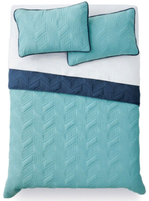Mainstays Umkehrbarer Twin Quilt Tagesdecke Bettwäsche Bettbezug 172x233cm