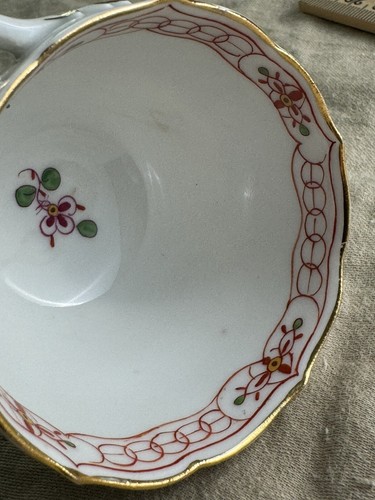 Taza antigua Meissen Kakiemon roca y pájaro Demitasse tal cual - Imagen 17 de 24