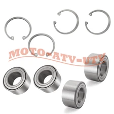 Front Rear Wheel Bearings & Circlip Kit Set For Honda Pioneer 1000  2016-2023