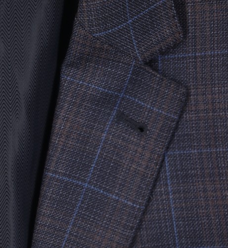 New Men's 40 L Joseph Abboud Blue Windowpane 100% Reda Wool Sport Coat Blazer - Picture 4 of 15