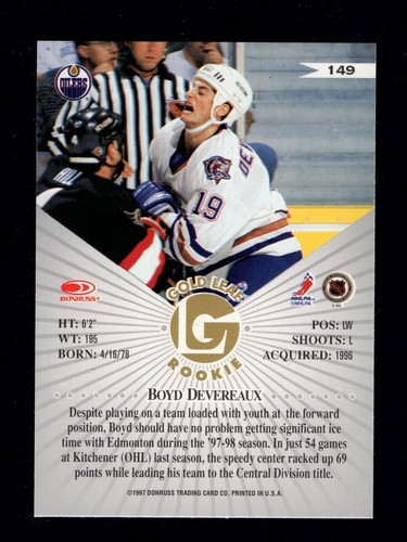 1997-98 Donruss Leaf Base Hockey Cards 1-200 You Pick Only $1 Each - Picture 299 of 393
