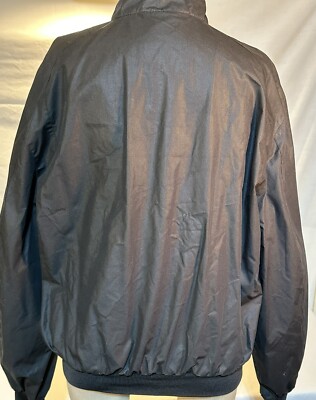 Vintage Members Only Jacket 42 Large Black 80s Windbreaker Zip