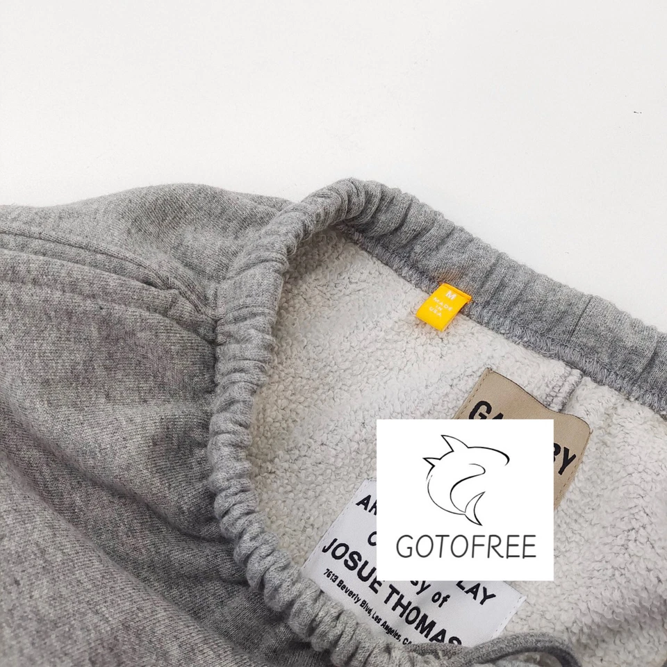 GOTOFREE PATCHWORK SWEATPANTS GRAY LOOSE ACTIVEWEAR CASUAL TROUSERS PANTS MENS - Image 3 of 4