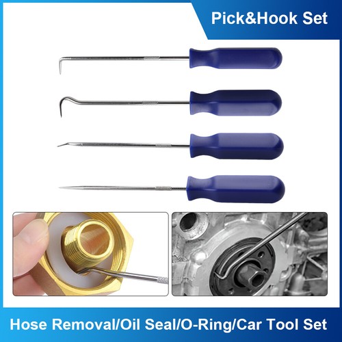 4x Pick and Hook Set O Ring Seal Removal Gaskets Precision Grip Alloy Steel Tool - Picture 13 of 16