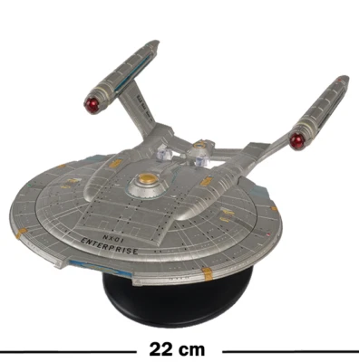Enterprise NX-01 Star Trek Metal Modelo XL 22 cm Eaglemoss con cargador