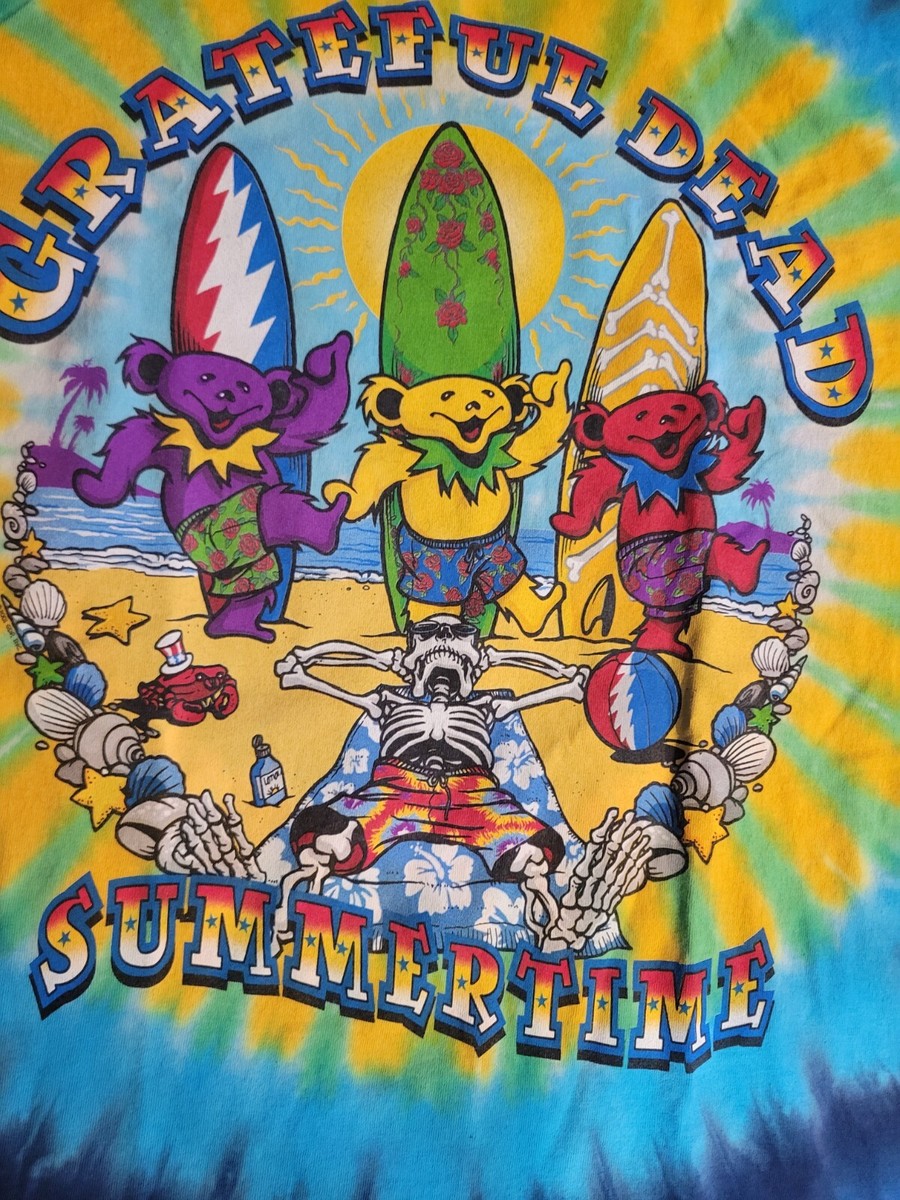 Grateful Dead Liquid Blue 2001 Summertime BEARS Tie Dye