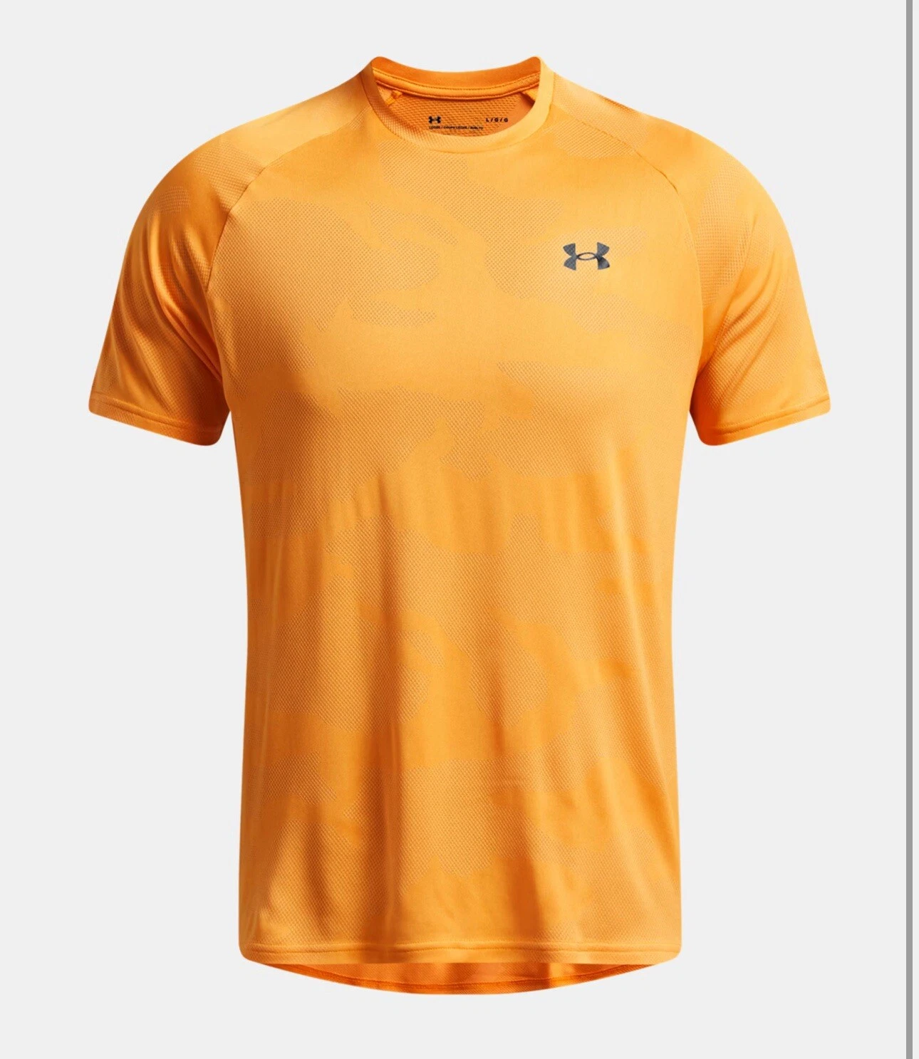 NWT Men’s L Under Armour Orange Velocity Jacquard Crew T Shirt 1371203 -801 $30