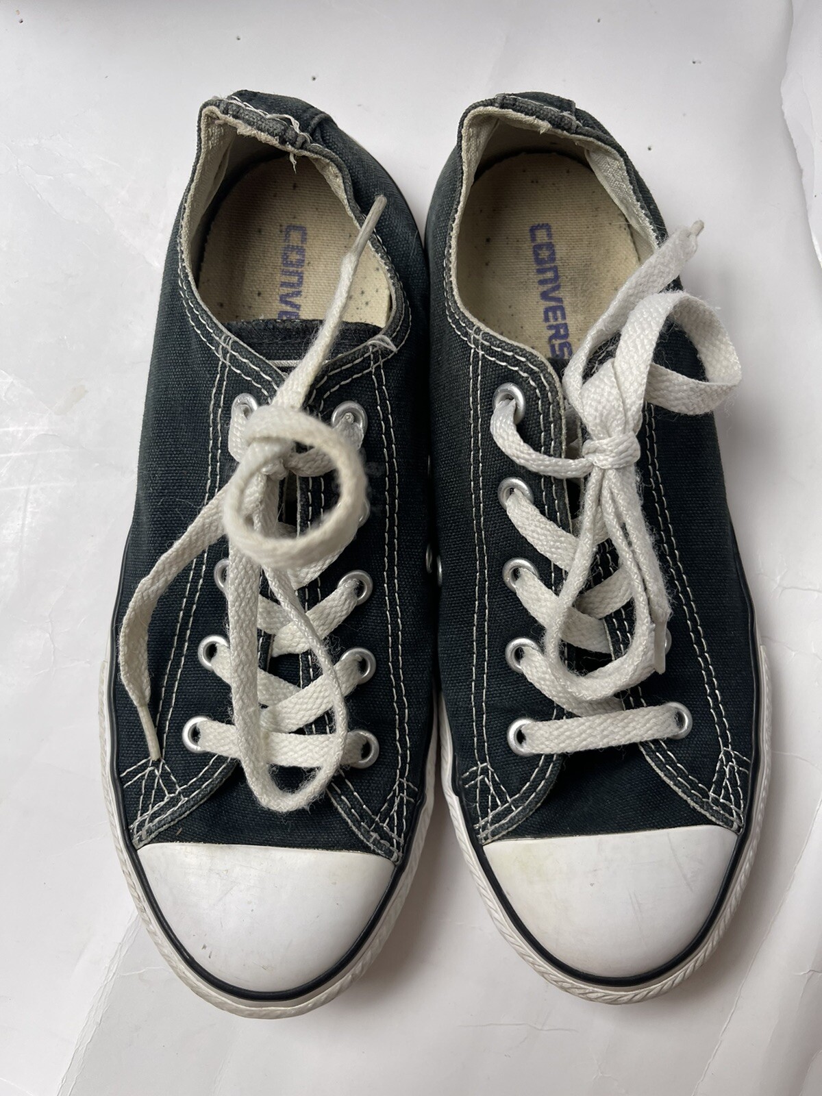 Converse Chuck Taylor Low All Star Shoes Black/ White Youth Size 2 thumbnail 3