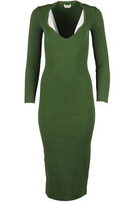KHAITE GERIPPTES STRICK MIDIKLEID SMALL