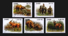 Zaire 1079-83 ** Animals ; Wildlife (1993)
