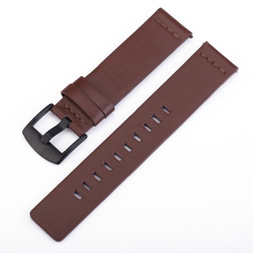 Men Genuine Leather Watch Strap Band with Spring Bars Retro Brown 18-24mm - Picture 16 of 17