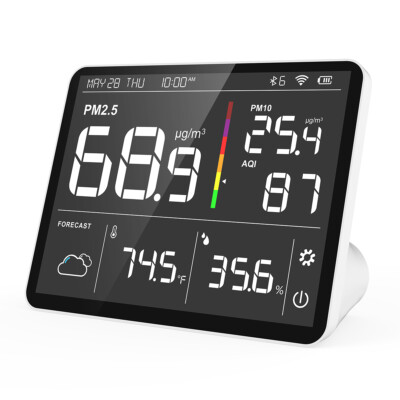 Temtop 7-in-1 Air Quality Monitor PM2.5/10 TVOC Detector Tester Home Office P100