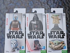 3 STARWARS -6''BO-KATAN-DARTH VADER-GROGU&HOVER PRAM