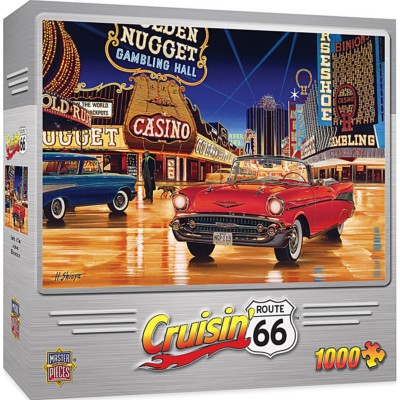 Cruisin' Route 66 Gamblin' Man 1000 Teile Puzzle 680 mm x 489 mm AUSVERKAUF