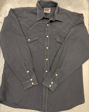 Brooks Dunn Collection Black long Sleeve Pearl Snap Black w/White Trim Shirt