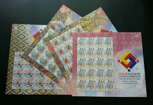Cultures, Ethnicities Full Sheet Malaysian Stamps (1963-Now)