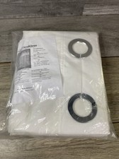 Hookless Shower Curtain White 71x77 NEW Snap-In Liner Sheer Window