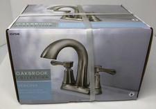 OakBrook Verona Verona Two Handle Lavatory Pop-Up Faucet 4 in. Brushed Nick