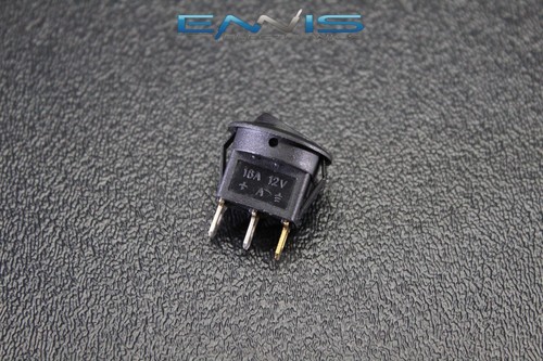 2 PCS ROUND ROCKER SWITCH 3/4 MOUNT HOLE 16 AMP 12V 3 PIN BLUE LED TOGGLE IBRRSB - Picture 3 of 5