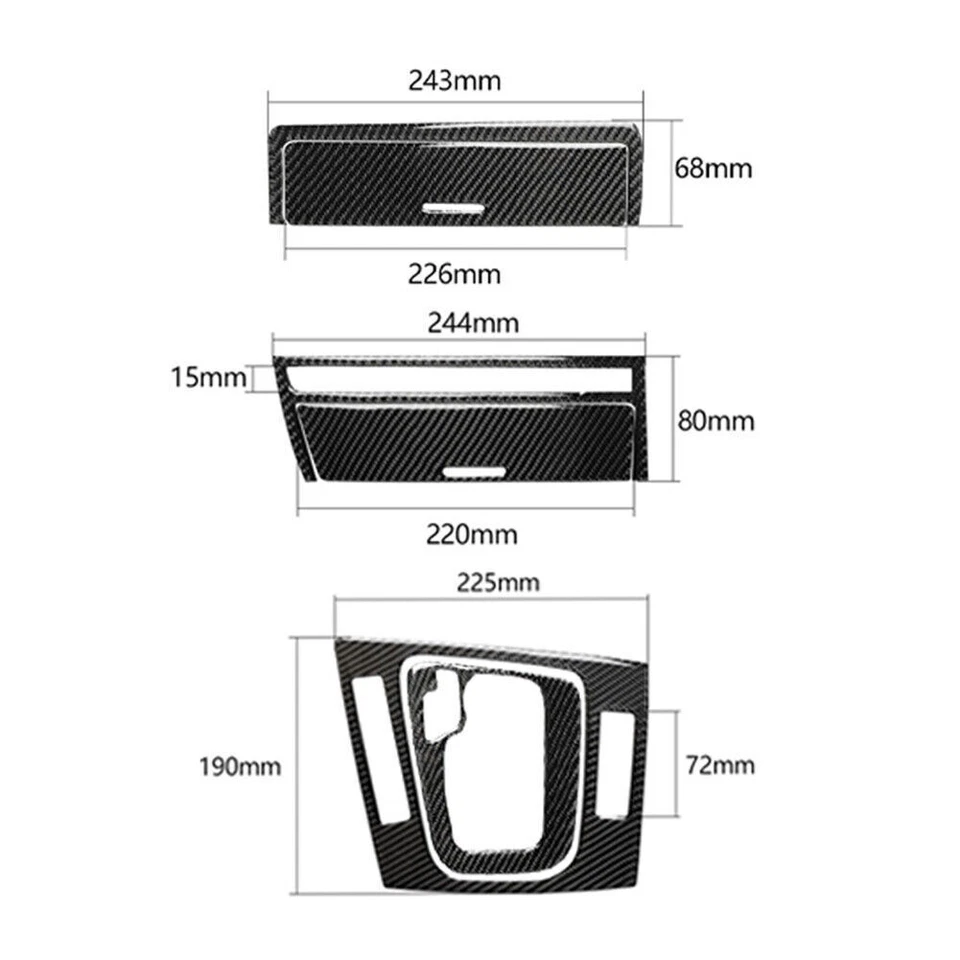 Cubierta de panel de cambio de marchas de fibra de carbono 6 piezas para BMW Serie 3 E46 1998-2005 Foto 3 de 4