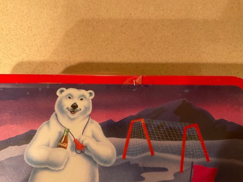 1998 Coca Cola Polar Bear Tin Metal Lunch Box W/ Confection - New/Sealed - Picture 7 of 9