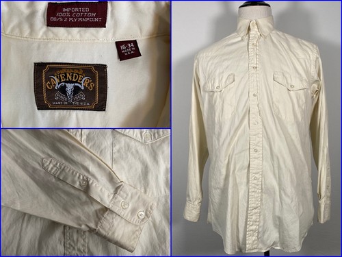 Vtg Cavenders Ivory White Btn Front 